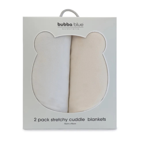 Bubba Blue 2 Pack Blanket Velour Nordic Grey/Sand | Baby Bunting AU