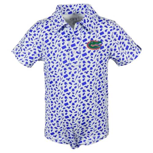 Florida Gators Garb Infant Tom Allover Print Performance Polo Bodysuit - Royal