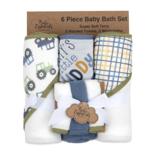 Baby Essentials 6-pc. Hooded Towel And Washcloth Set