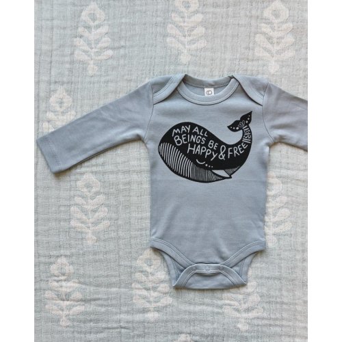 Whale Organic Baby Bodysuit — Hippie Baby Co