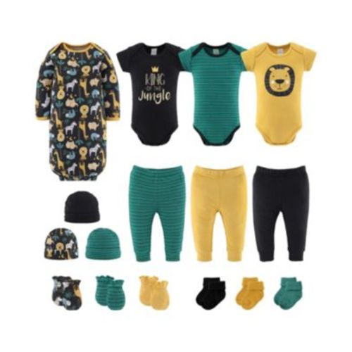 Baby Boys Layette Gift Set Boys, King of the Jungle, 16 Essential Pieces