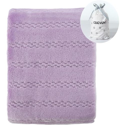 CREVENT 30''X40'' Lightweight Cozy Fluffy Warm Baby Blanket for Girls Infants Toddlers' Bedding Crib Cot Stroller, Baby Shower Birthday Newborn's Gift - Lavender