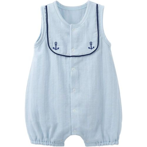 pureborn Baby Boys Girls Nautical Romper One-Piece Beach Outfit Summer Clothes 0-24 Months