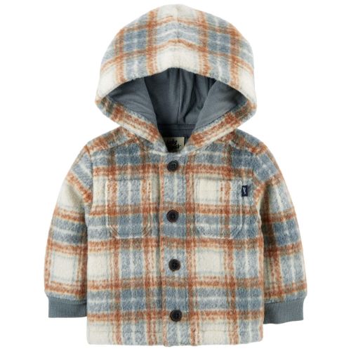 Multi Baby Plaid Hooded Button-Front Jacket | oshkosh.com