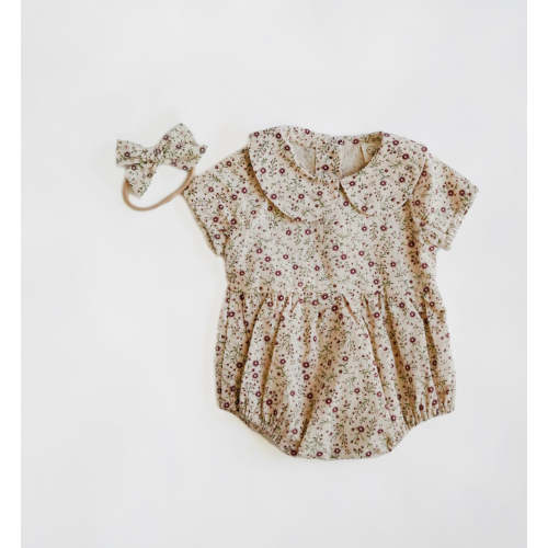 3-6 M - Allie Floral Romper – Olive and Cradle