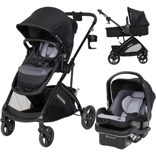 Baby Trend Passport® Switch 6-in-1 Modular Stroller Travel System with EZ-Lift™ Plus Infant Car Seat, Dash Black