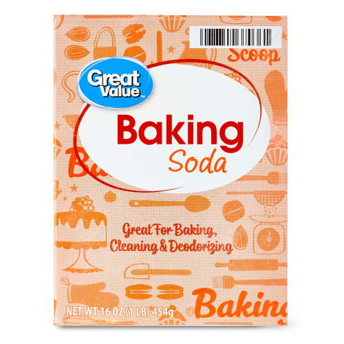 Great Value Baking Soda 1 lb for Baking Cleaning Deodorizing Stains and Odor Removal