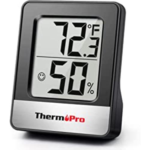 ThermoPro TP49 Digital Hygrometer Indoor Thermometer Humidity Meter Room Thermometer with Temperature and Humidity Monitor Mini Hygrometer Thermometer