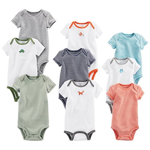 Carter's Baby Boys' 9-Pack Grow with Me Bodysuit Set