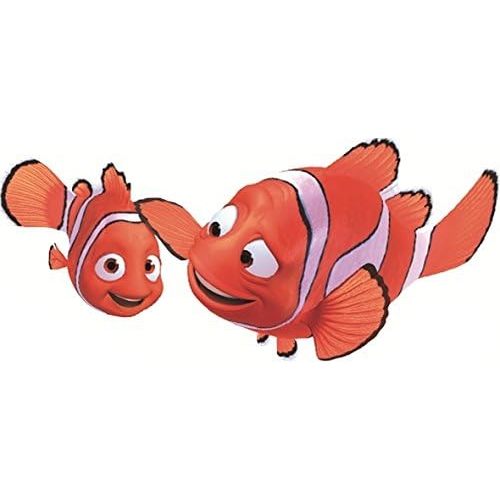 7 Inch Nemo Marlin Dad Clownfish Wall Decal Removable Peel Self Stick Sticker Art Home Kids Room Decor Decoration - 7 by 3 inches