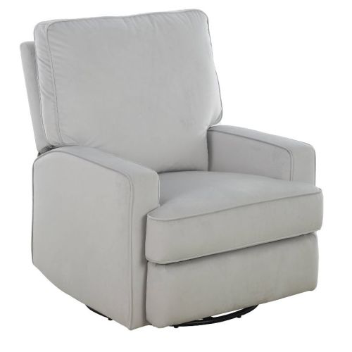 Baby Relax Addison Swivel Gliding Recliner - Performance Gray Fabric