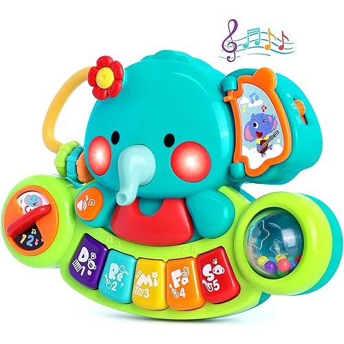Baby Piano Toy 6 to 12 Months Light Up Music Baby Toys for 0 6 9 12 18 Months Early Learning Educational Piano Keyboard Infant Toys Baby Girl Piano Toy 1 Year Old Boy Girl Gifts