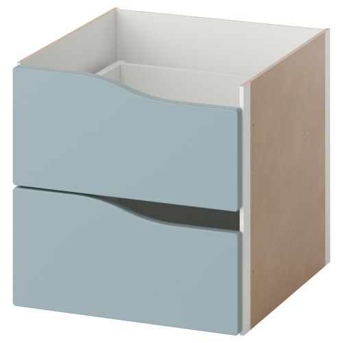 KALLAX Insert with 2 drawers - wave shaped/light gray-blue 13x13 "