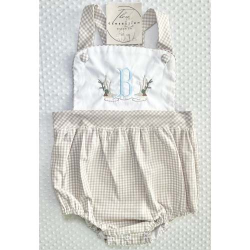 Tan Gingham Strap Bubble