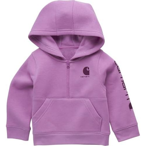 Carhartt girls Long-sleeve Half-zip Hooded Sweatshirt