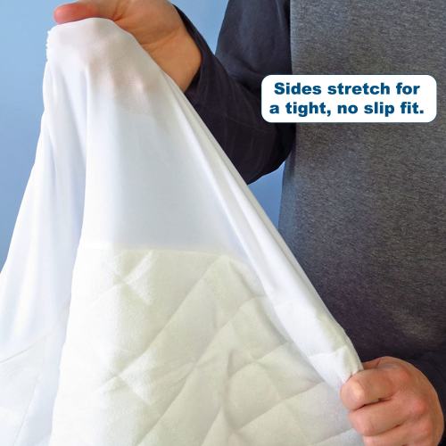 Waterproof Crib Mattress Pad, Quilted, Soft Crib Mattress Protector with Deep Skirt for Cribs and Toddler Beds, 28" x 52"