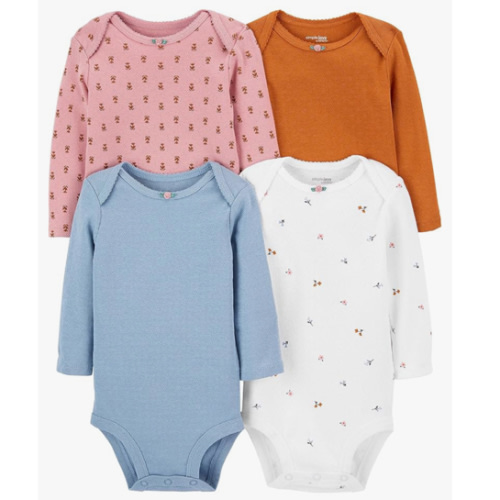 Simple Joys by Carter's Long-Sleeve Bodysuits (4), 0-3 M