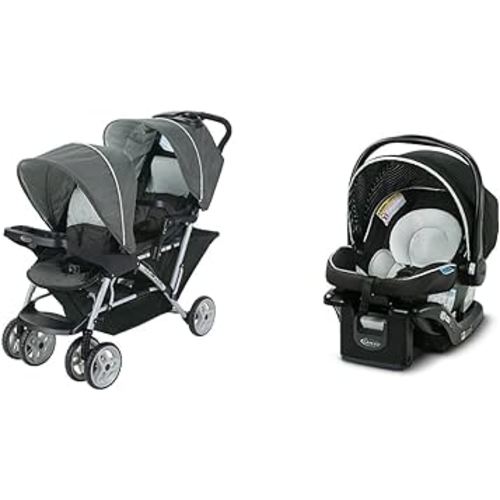 Graco DuoGlider Double Stroller + Graco SnugRide 35 Lite LX Infant Car Seat Bundle