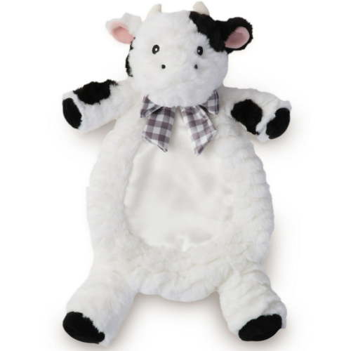 Bearington Lil' Gilly 13 Inch Cow Security Blanket for Babies - Cow Lovey - Cow Loveys for Babies