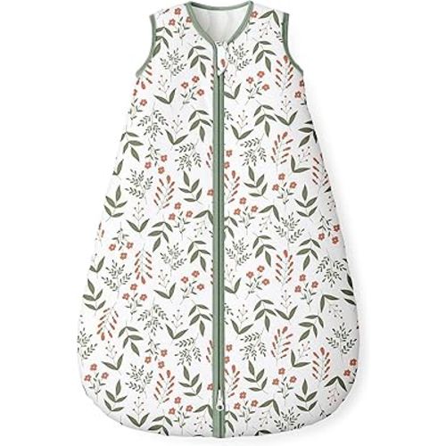 Yoofoss Baby Sleep Sack 6-12 Months, 1.5 Tog Baby Wearable Blanket with 2-Way Zipper, 100% Cotton Organic Fabric Winter Infant Sleeping Sack, Warm Soft Comfy