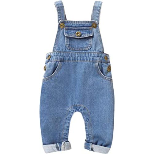 LAPA Baby Boy Girls Outfit Infant Denim Romper Jumpsuit Newborn Jeans Overalls