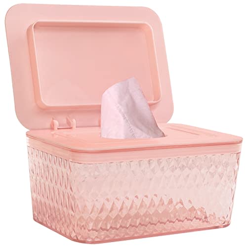 Hswt Wipes Dispenser Seal-Designed Wipe Dispenser Holder Wipes Case Box for Bathroom Keep Wipes Fresh, Dust-Proof & Non-Slip (6.7"x 4.7"x3.35")