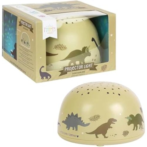 A Little Lovely – Dinosaurs Projector Light – Wireless Night Lamp – LED – Khaki – 30 Minute Timer Function - Eco-Friendly – BPA Phthalate Free - For Babies and Toddlers - 001791