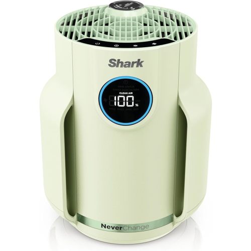 Shark NeverChange Air Purifier Compact Pro with Long-lasting HEPA Exceeding Filtration, Captures Pet Dander, Dust, Smoke, and Allergens, up to 250 sq. ft. for Bedroom, Home Office, Dorm, HP072GN