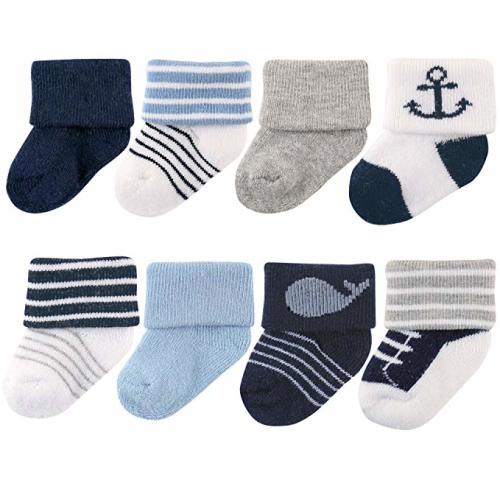 Luvable Friends Unisex Baby Socks - Nautical 8-pack