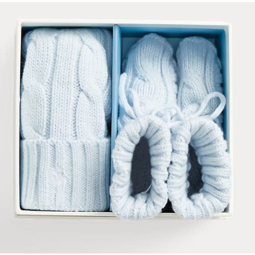 Cotton Beanie & Bootie Set