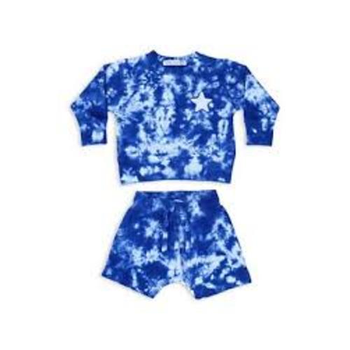 Boys' Tie Dyed French Terry Crewneck Top & Shorts Set - Baby