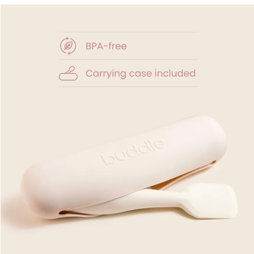 Buddle Paddle Pal Baby Diaper Cream Spatula Silicone Applicator with Carrying Case, Smooth & Mess-Free Application, 1 Count