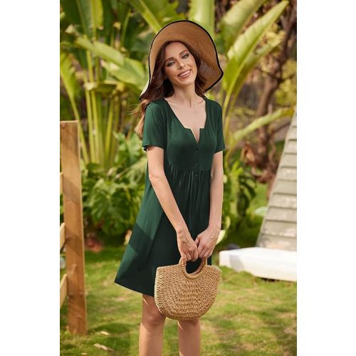 Ekouaer Labor and Delivery Gown, Nursing Nightgown, Maternity Nightgowns for Hospital Short Breastfeeding Nightgown S-XXL