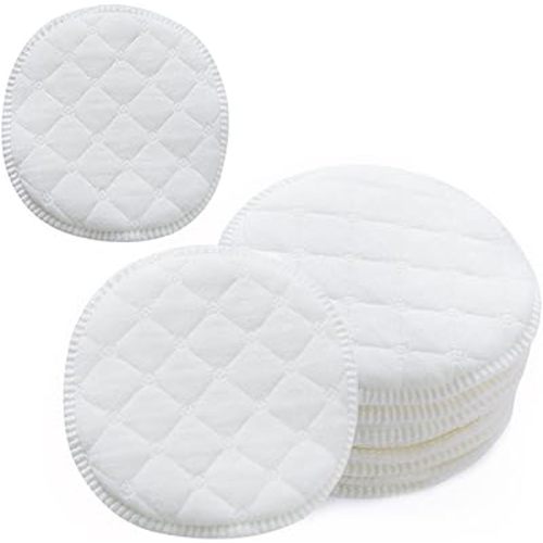 Reusable Breast Pads for Breastfeeding 12 Pack Organic Washable Nipple Pads Nursing Pads Cotton Highly Absorbent Postpartum Essentials（ 3.74 * 3.74inch/9.5 * 9.5cm）