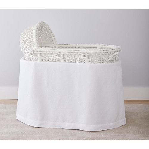 Belgian Flax Linen Bassinet Bedding | Pottery Barn Kids