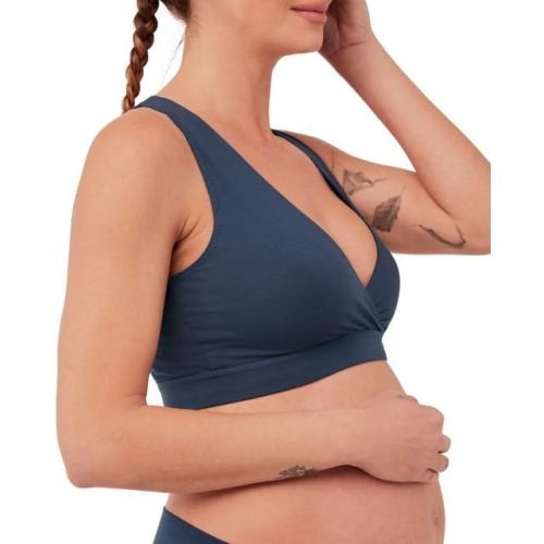 Pact Organic Cotton Maternity Nursing Bralette for Breastfeeding - Stretchy, Wireless