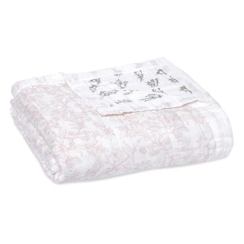 aden + anais Silky Soft Bamboo Viscose Baby Blanket, Crib Bedding for Newborn Baby and Toddler, Nursery Blanket for Boys and Girls, Baby Registry and Shower Gift, French Floral