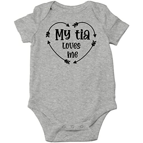 CBTwear My Tia Loves Me - Baby Clothes - Funny Newborn Bodysuit Outfits for Boys and Girls