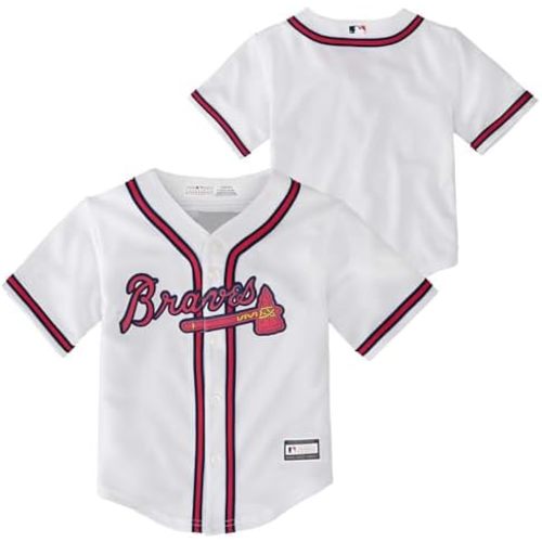 Outerstuff Atlanta Braves MLB Toddler 2-4 White Home Team Jersey