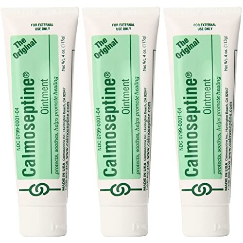 Medline Calmoseptine Ointment Tube 4 Ounce (Pack of 3)