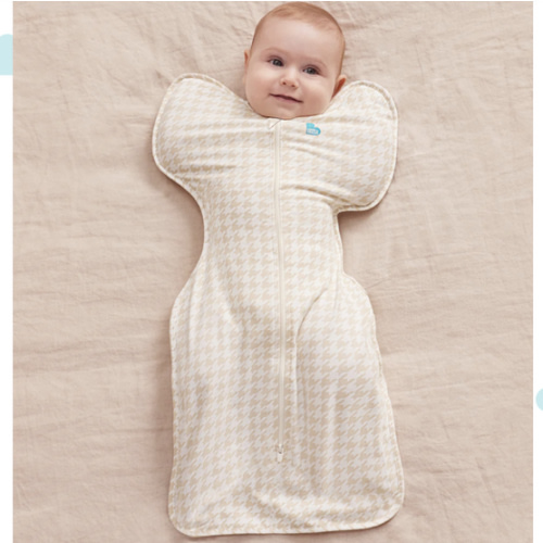 Swaddle Up™ 1.0 TOG Cotton Tan Houndstooth