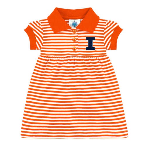 Illinois Fighting Illini Striped Gameday Dress w/Bloomer | College Baby