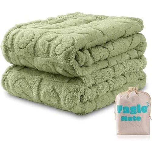 2 Pcs Baby Blankets for Boys Soft Toddler Small Blanket for Daycare, Fleece Kid Mini Blanket for Crib Baby Shower, 40X50, Green