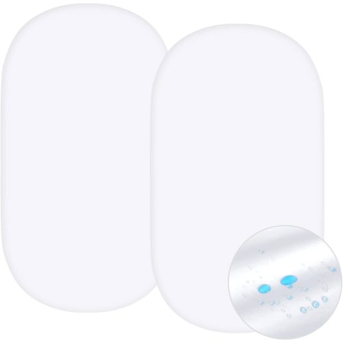 Waterproof Bassinet Sheets 17" x 32" - 2 Pack, 100% Organic Cotton, White