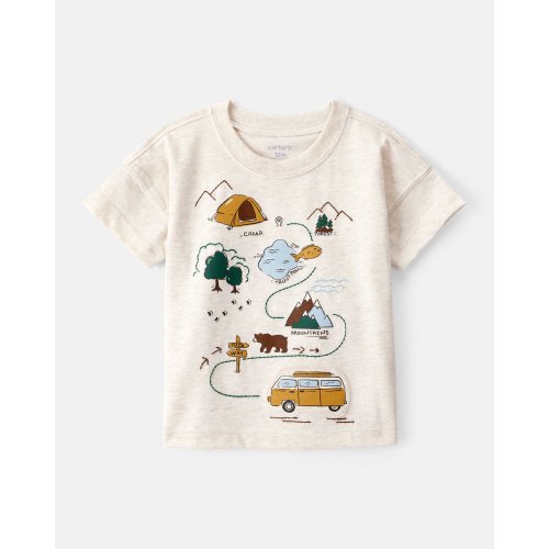 Baby Boy Camping Short-Sleeve Graphic Tee - Ivory - Carter's | Carter's