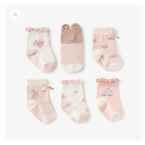Garden Picnic Non Slip Baby Socks 6pk
