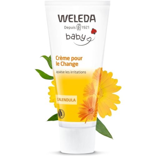 Weleda Baby Calendula Diaper Cream 2.8 Fluid Ounce Plant Rich Protection  with Calendula Chamomile Sweet Almond Oil Lanolin and Zinc Oxide Calendula  2.8 Ounce (Pack of 1)
