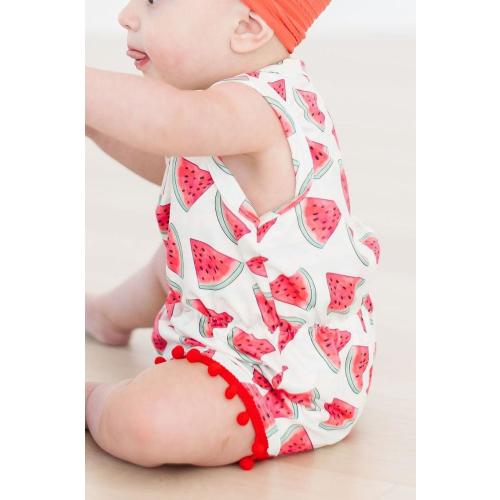 Watermelon Pom Pom Romper | Mila & Rose