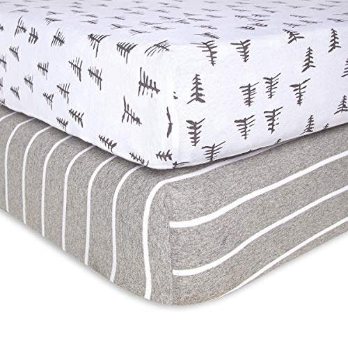 Burt's Bees Baby - Fitted Crib Sheet, Girls & Unisex 100% Organic Cotton