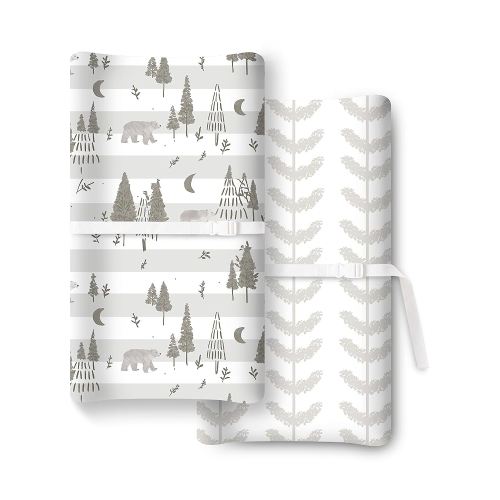 Extra Stretchy Changing Pad Cover, Ultra Soft Premium Jersey Knit Changing Pad Sheets, Unisex for Boys Girls, Fits All Standard Changing Tables/Dresser Tops - 2 Pack